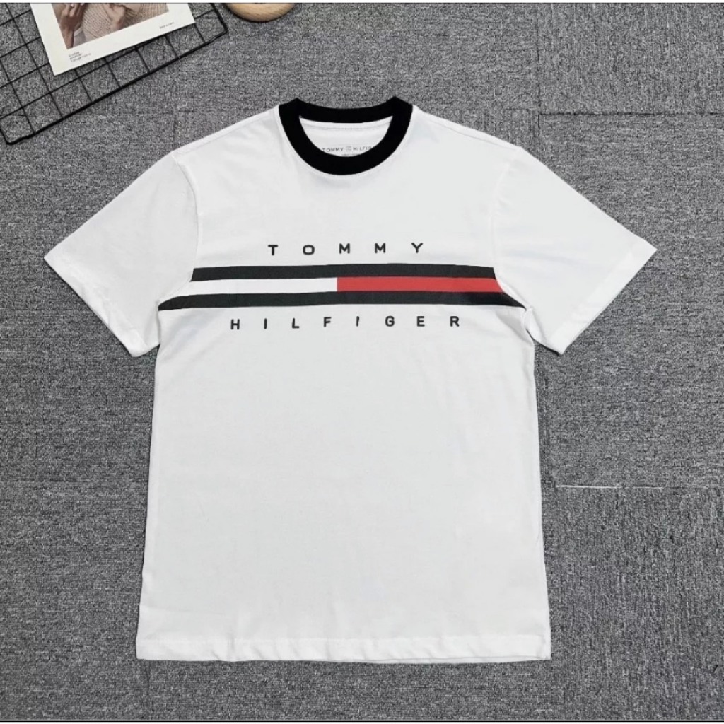 Áo Phông Tommy Chữ Thêu Đẳng Cấp - Áo Phông Nam Nữ Chất Liệu Cotton Lạnh Co Giãn 4 Chiều Phong Cách Hàn Quốc