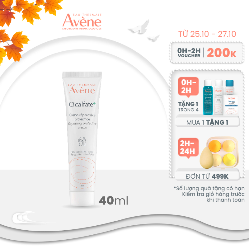 Kem làm lành da nội sinh, ngăn ngừa nhiễm khuẩn AVÈNE CICALFATE+ 40ml