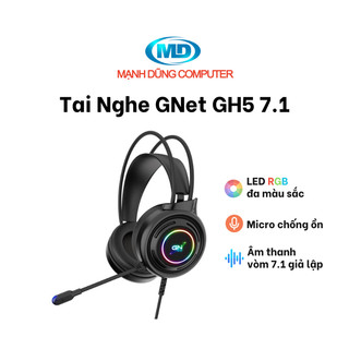Tai nghe gnet gh5 7.1 cổng usb mic chống ồn led rgb - hàng chính hãng bảo hành 12 tháng