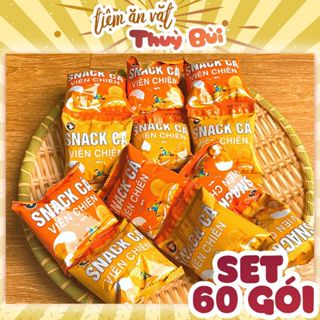 Sỉ Bịch 60 Gói Cá Viên Chiên Snack Bim Bim, snack bim bim cá viên chiên, đồ ăn vặt, ăn vặt tuổi thơ cổng trường