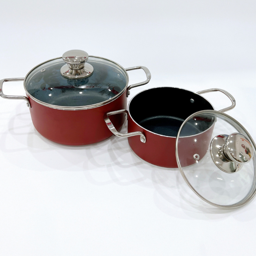 Bộ nồi nhôm chống dính đáy từ Elmich Famco 8104FC 16,20cm chính hãng