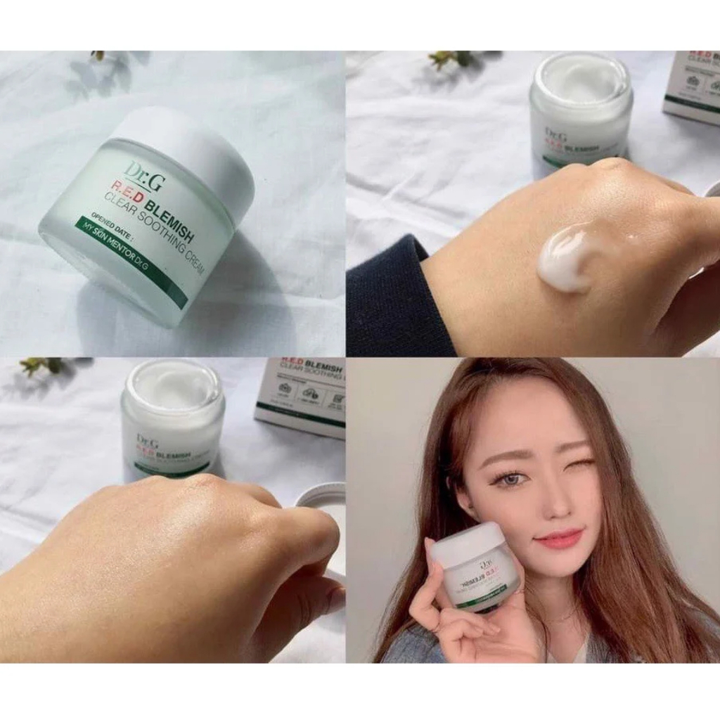 Kem dưỡng Dr.G R.E.D Blemish Clear Soothing Cream 70ml giúp dưỡng ẩm và phục hồi sâu cho da