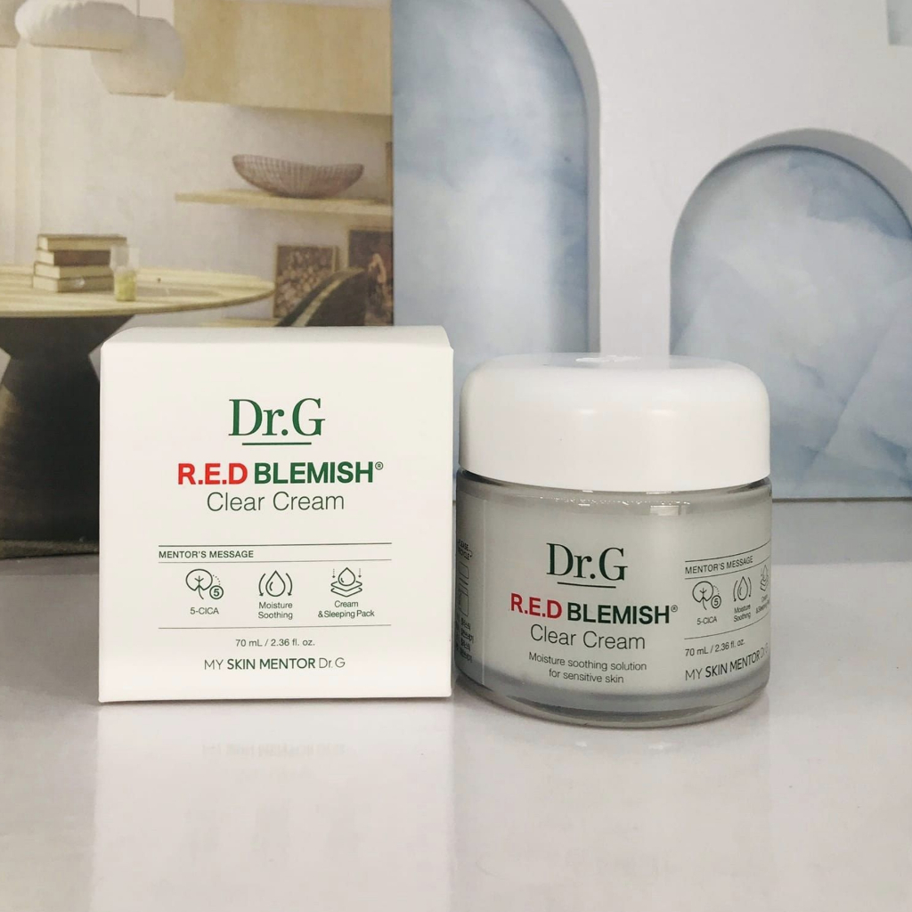 Kem dưỡng Dr.G R.E.D Blemish Clear Soothing Cream 70ml giúp dưỡng ẩm và phục hồi sâu cho da