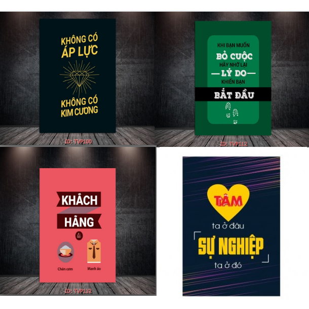 TRANH SLOGAN TREO VĂN PHÒNG CANVAS HIỆN ĐẠI, TRANH ĐỘNG LỰC VĂN PHÒNG - PHONG VẠN PHÁT