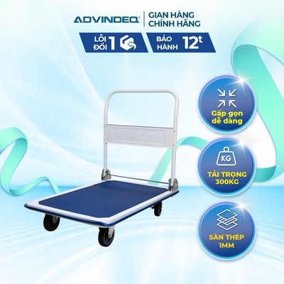 Xe đẩy hàng gấp gọn Advindeq TL-300, tải trọng 300kg, dễ dàng di chuyển, sàn thép chắc chắn dày 1mm