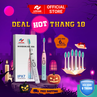 [Tặng Kèm 6 Đầu Bàn Chải] Bàn Chải Điện Sonic Life360 LE-BCD22A (Cao Cấp) - Đánh Răng Sạch Sâu- Bảo Hành Chính Hãng