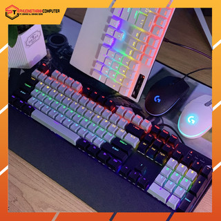 Bàn phím cơ gaming spartan 3218 led rbg - kèm kê tay full size blue switch 20 màu