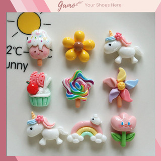 Bộ 14 Jibbitz, Sticker, Charm 3D chủ đề chong chóng Pon.y DIY nhựa cứng gắn Dép Crocs, Cross, Dép Sục, Cá Sấu Gamo JB-63