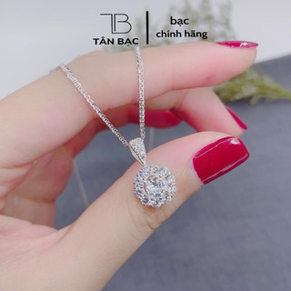 Dây chuyền bạc 925 , mặt hoa đá - tân bạc store