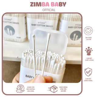Tăm bông đặc biệt cao cấp 2 đầu chức năng Vcool lõi giấy hộp 200 chiếc