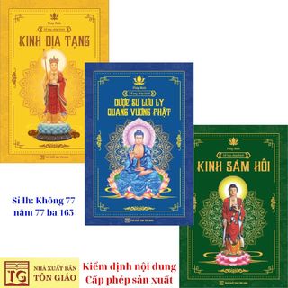 Combo 3 quyển sổ chép kinh địa tạng, kinh dược sư, kinh sám hối, tập chép kinh