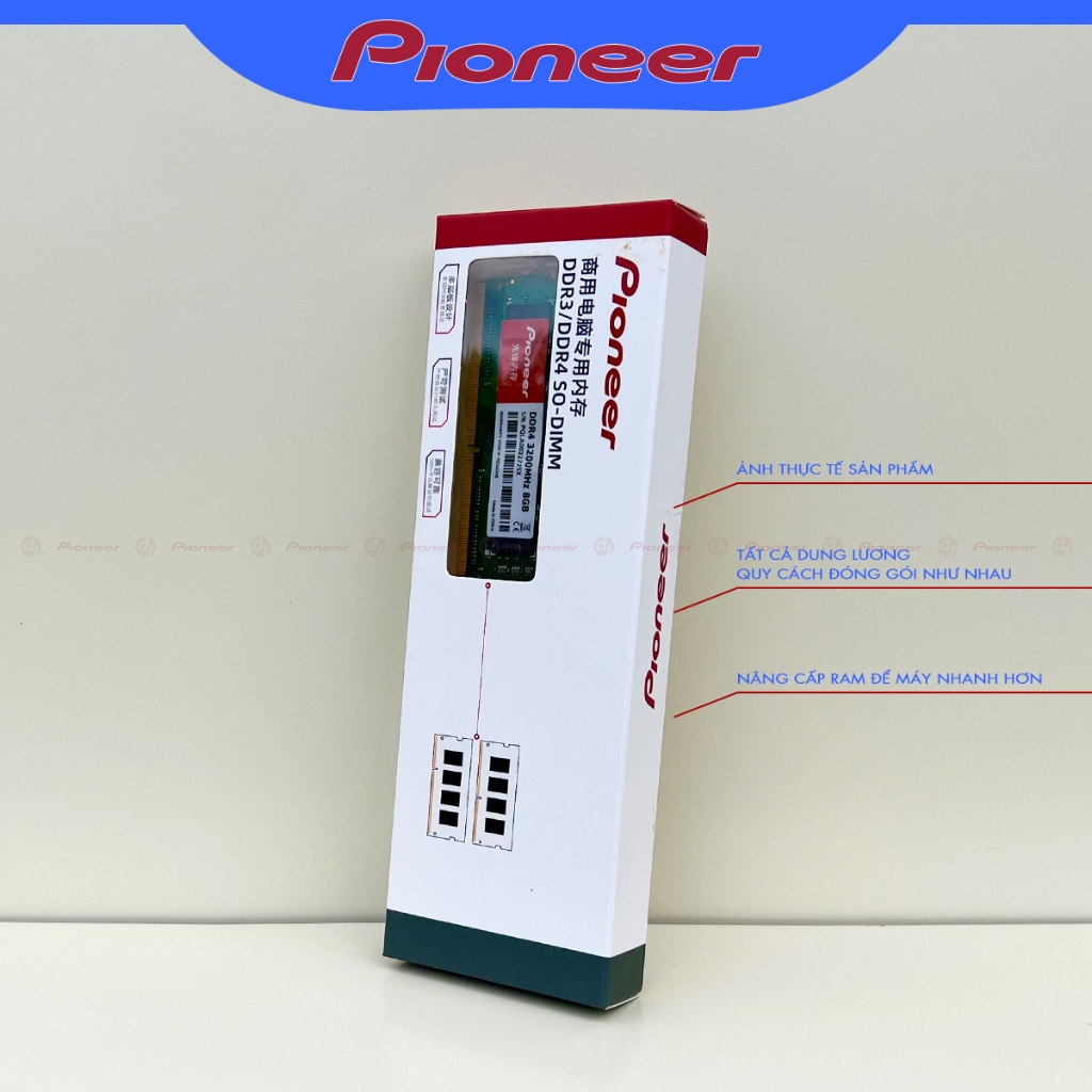 Bộ nhớ RAM Pioneer DDR4 8GB 2666 / 3200 - Hàng Chính Hãng