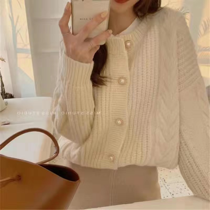Áo len thừng cúc ngọc chính hãng