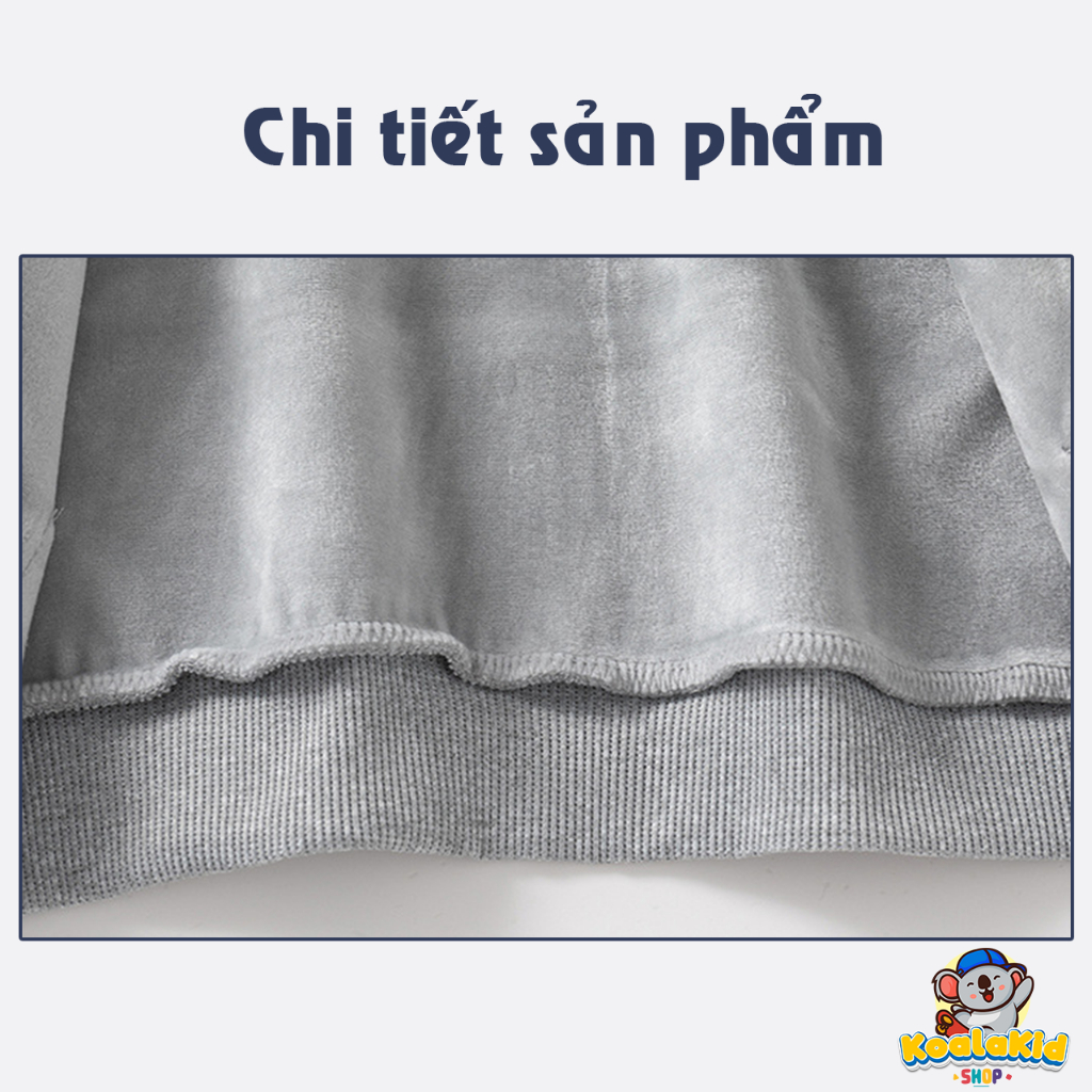 Áo khoác thu đông lót nỉ bé trai WELLKIDS Áo nỉ có mũ cho bé từ 2-7 tuổi