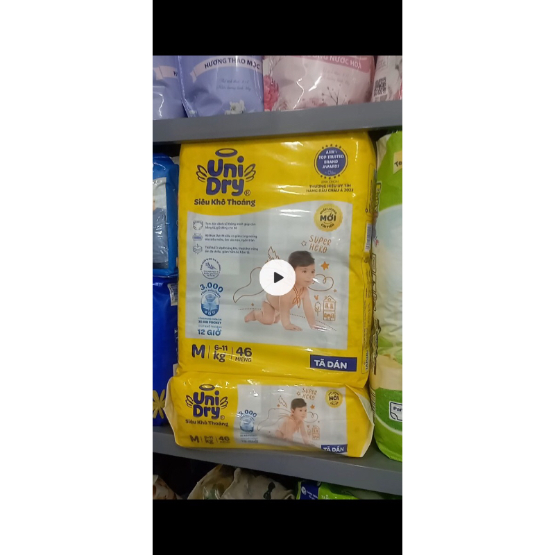 Tã dán em bé Unidry gói đại/Cực đai đủ size S/M/L/XL