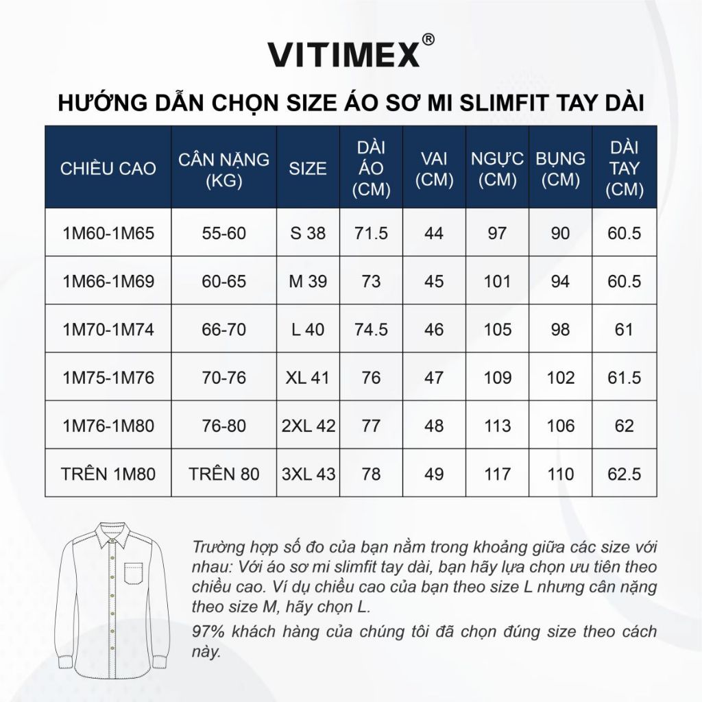 Áo Sơ Mi Dài Tay Dáng Ôm SlimFit ASD7821