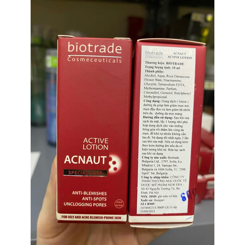 Dung Dịch Chấm Mụn Hoạt Tính Biotrade Acnaut Active Lotion 10ml
