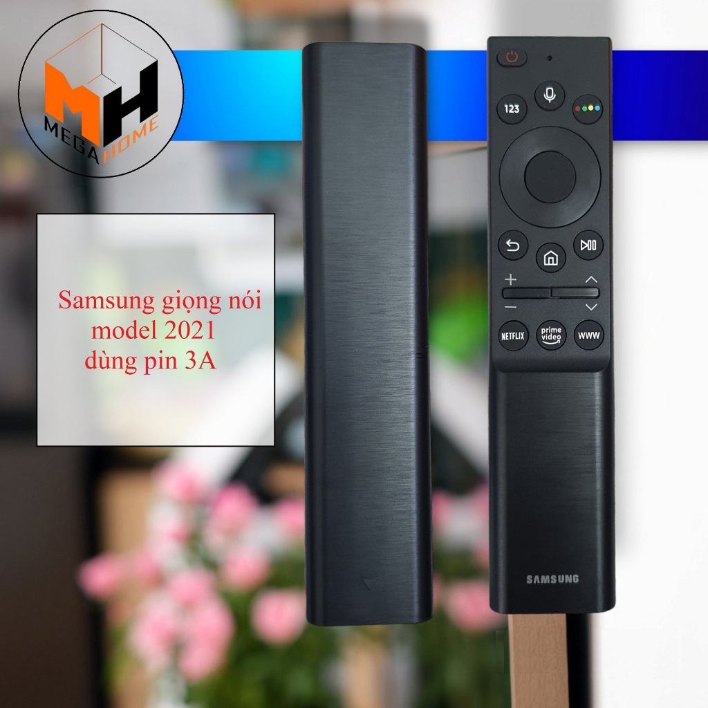 Điều khiển dùng cho tivi samsung giọng nói năng lượng mặt trời & pin. Remote tivi samsung năng lượng mặt trời