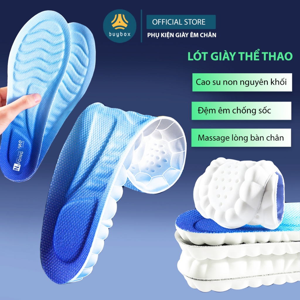 Miếng Lót Đế Giày Thể Thao, Đế Lót Giày Thể Thao Cao Cấp Cho Nam và Nữ Giúp Êm Chân, Khử Mùi