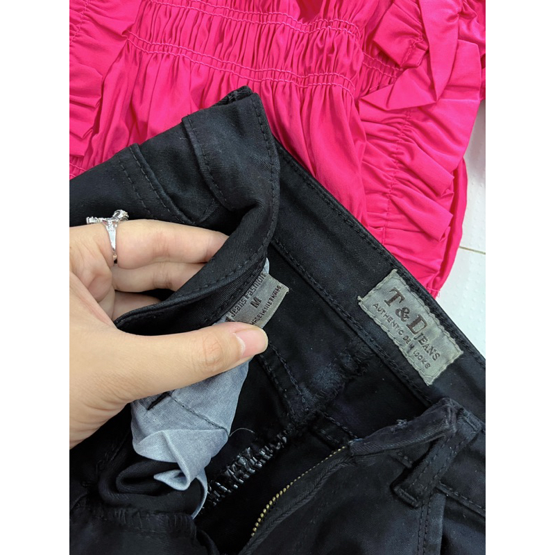 Set váy áo T&D váy denim co dãn