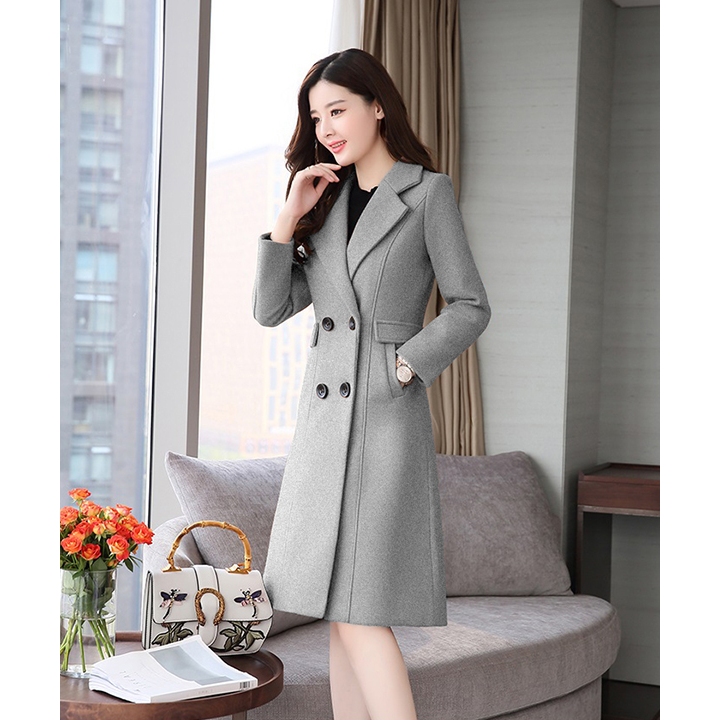 Áo khoác dạ Nữ Măng Tô Thời Trang