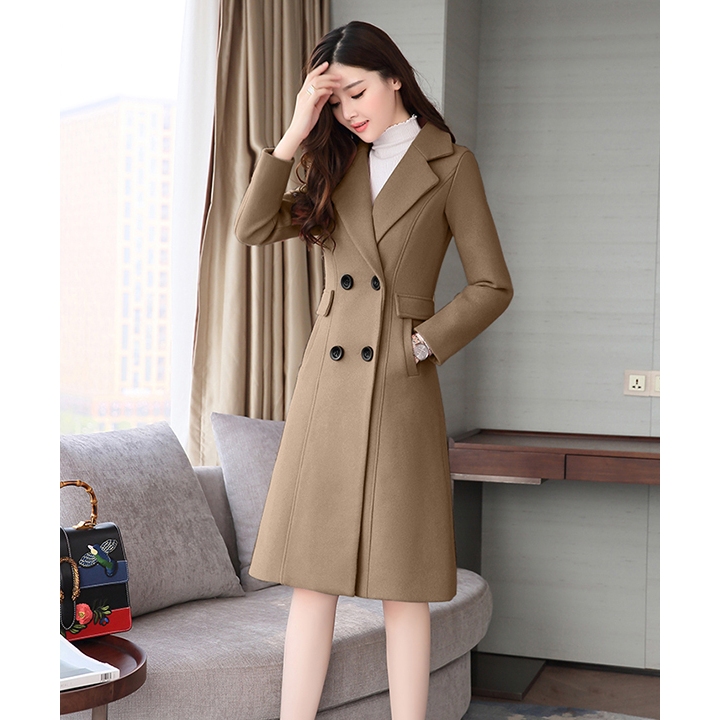 Áo khoác dạ Nữ Măng Tô Thời Trang