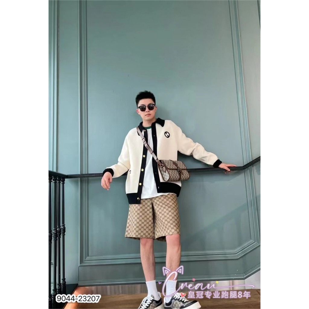 Áo khoác cardigan G.C phối màu đen trắng siêu đẹp-Áo khoác nam nữ có cổ form dáng cực chất