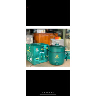 Nồi Lẩu điện mini Chống Dính ca nấu mì mẫu mới 2 tầng kèm giá hấp