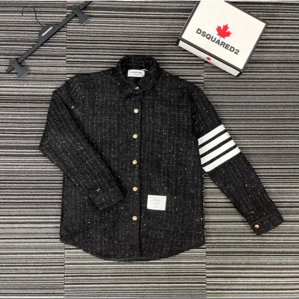 Áo Khoác Bomber Thome Nam Nữ Kim Tuyến Chất Dạ Hàng 2 Lớp Cao Cấp - Bomber Thome Kim Tuyến Hàng Chuẩn Form