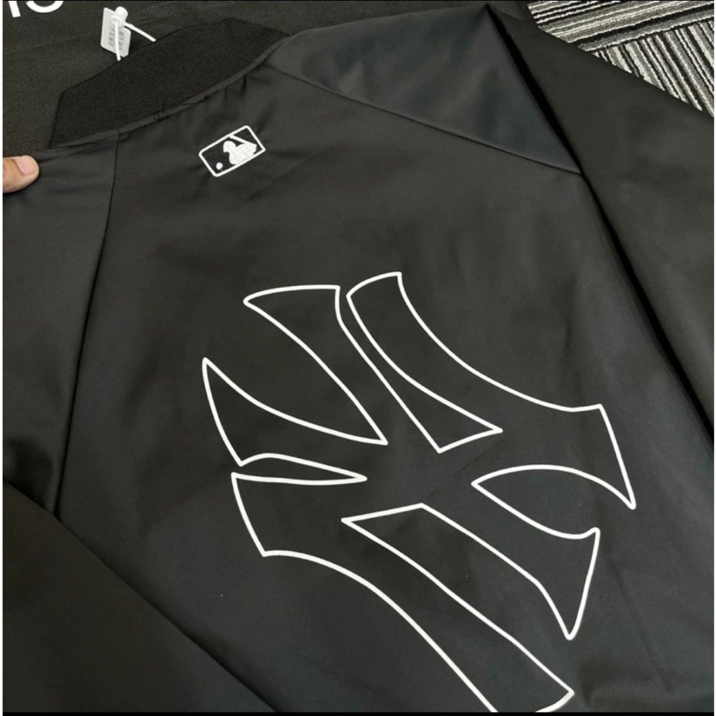 Áo Khoác Gió Bomber NY MLB Logo Thêu - Áo Khoác Gió Chất Dù 2 Lớp Phong Cách Hàn Quốc