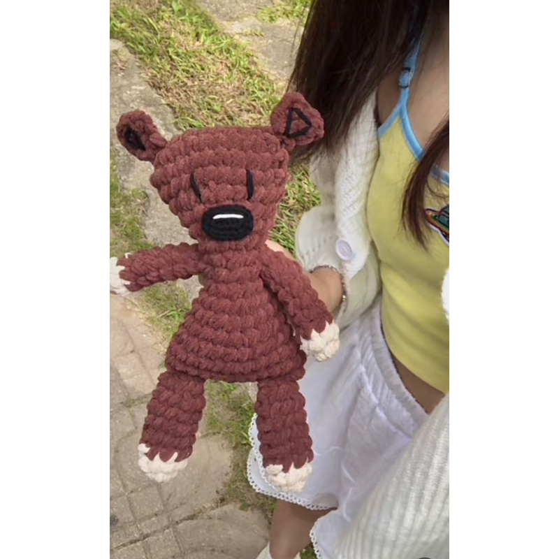 GẤU TEDDY MR.BEAN BẰNG LEN MỀM MỊN CÓ SIZE NHỎ LÀM MÓC KHOÁ SIÊU ĐÁNG YÊU