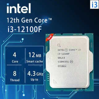 CPU intel core i3 12100F( 4 NHÂN 8 LUỒNG / 3.3 - 4.3 GHZ / 12MB ) Socket LGA 1700 Tray NEW BH 36 tháng