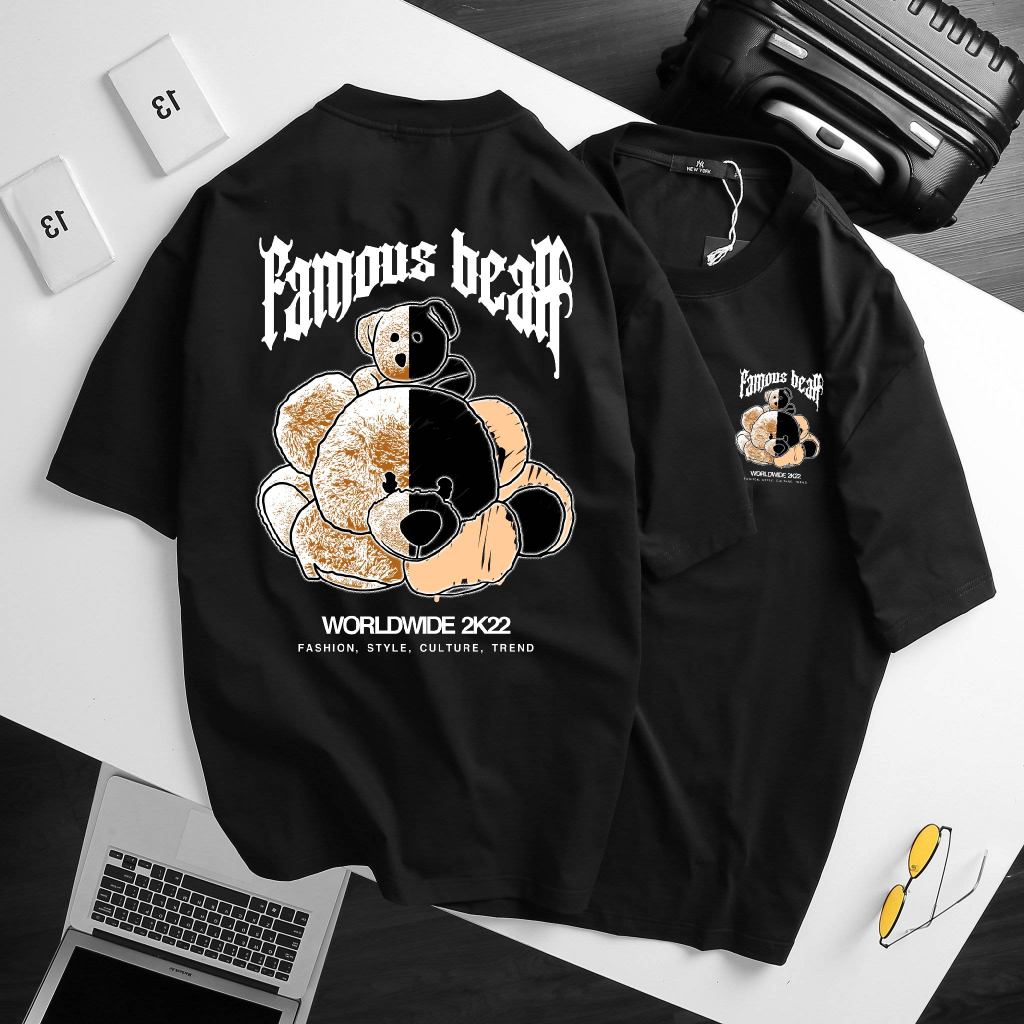 BIGSIZE - Áo Thun Nam  Màu Đen Tay Ngắn Cotton Khô Form Bigsizemen 75kg - 135Kg