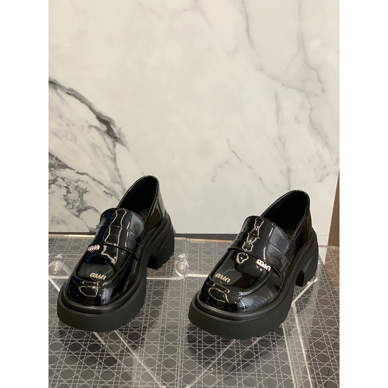 Giày moca đế chunky da bóng siêu mềm Min Min cao cấp 1127