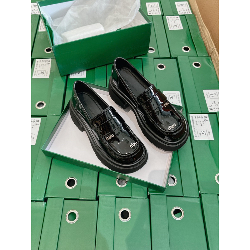 Giày moca đế chunky da bóng siêu mềm Min Min cao cấp 1127