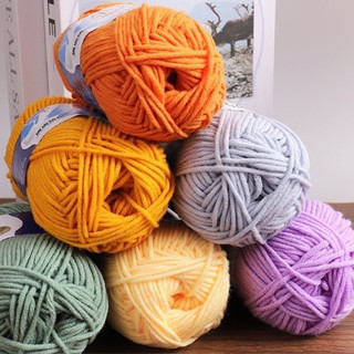 [Siêu rẻ] Len Milk Bò 50g - len milk cotton chuyên móc thú bông Amigurumi, móc búp bê
