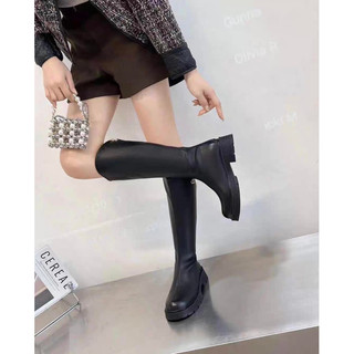 Boots gối vạt bầu - Bunny Shoes (M443)