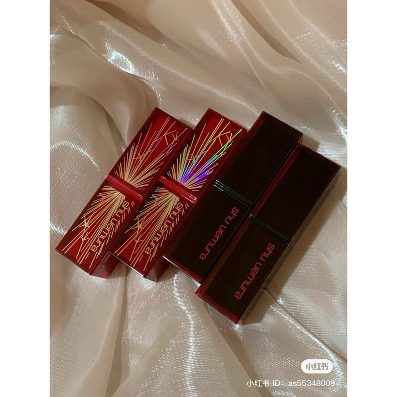AUTH - SALE OFF SON SÁP MỊN SHU UEMURA VỎ ĐỎ LIMITED MÀU AL RD 175 - ROUGE UNLIMITED AMPLIFIED LACQUER