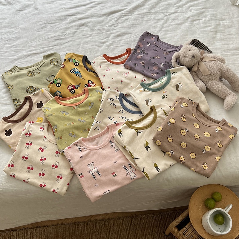 Bộ quần áo dài tay cho bé thu đông cho be AMBB KIDS Set quần áo cho bé Sukun