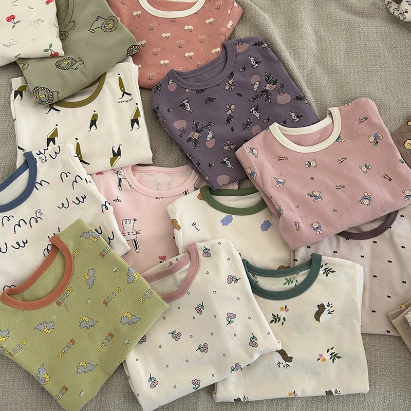 Bộ quần áo dài tay cho bé thu đông cho be AMBB KIDS Set quần áo cho bé Sukun