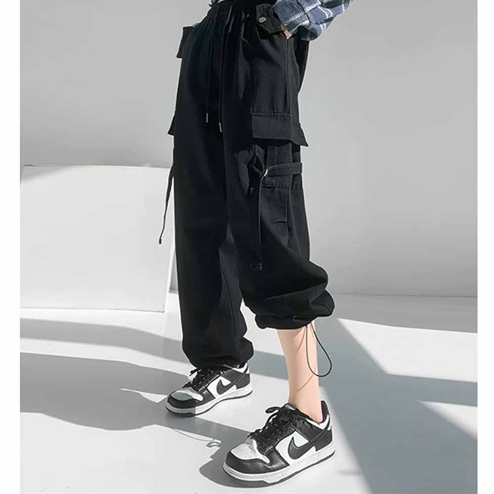 Quần ống rộng kaki 4 túi - Quần hộp cargo pants unisex nam nữ 3 màu trắng, đen, xám, hồng siêu hot