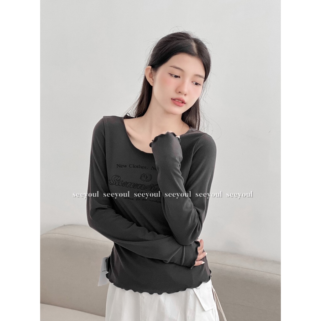 Áo thun dài tay in số 1998-