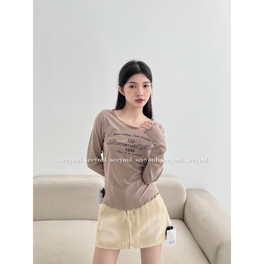 Áo thun dài tay in số 1998-