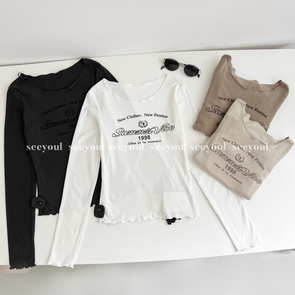 Áo thun dài tay in số 1998-