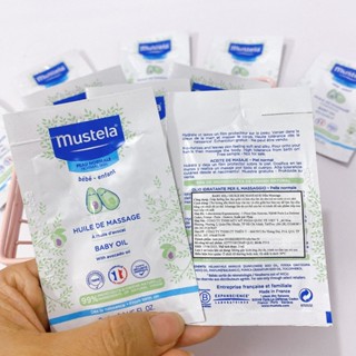  Combo 3 gói minisize dầu Massage Cho Trẻ Sơ Sinh & Em Bé Mustela Baby Oil 3ml 