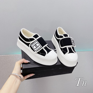 Giày thể thao vải cn quai dán đế bằng 3cm fullbox - cerihouse