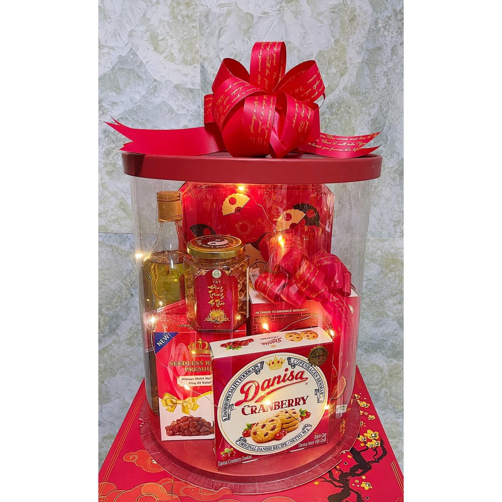 HỘP TRỤ TRÒN MICA và TÚI XÁCH ĐỂ QUÀ TẶNG/QUÀ TẾT