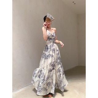 Váy dây hoạ tiết sang trọng Milan Dress by Jane