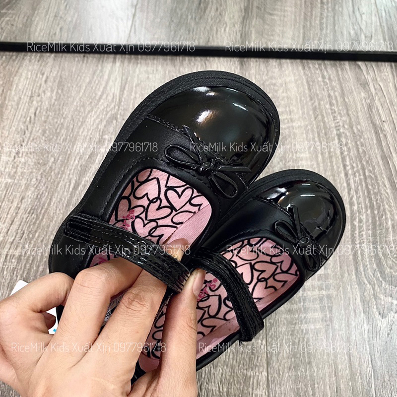 Giày carter màu đen đính nơ xuất dư xịn