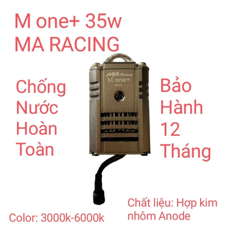 Bi cầu Mini 2 màu M ONE + chính hãng MA RACING, 1 bóng 35W